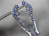 EXTRA LARGE 4.59CT DIAMOND & AAA SAPPHIRE 18KT WHITE GOLD 3D COCKTAIL EARRINGS