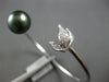 .22CT DIAMOND & TAHITIAN PEARL 18KT WHITE GOLD 3D MULTI LEAF FUN BANGLE BRACELET
