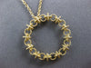 ESTATE .36CT DIAMOND 14KT YELLOW GOLD 3D FILIGREE CIRCLE OF LIFE LOVE PENDANT