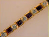 6.24CT DIAMOND & AAA GARNET 14KT YELLOW GOLD 3D ROUND & PRINCESS TENNIS BRACELET