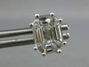 LARGE 1.09CT DIAMOND 18K WHITE GOLD MULTI SHAPE INVISIBLE OCTAGON STUD EARRINGS