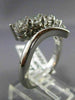 ESTATE LARGE 1.10CT DIAMOND 14KT WHITE GOLD 3D GRADUATING ANNIVERSARY RING 17790