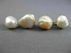 ANTIQUE LARGE PEARLS 14KT YELLOW GOLD CLASSIC BAROQUE DOUBLE SIDED CUFFLINK