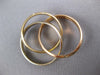 ESTATE LARGE 14KT TRI COLOR GOLD 3D TRINITY LOVE WEDDING ANNIVERSARY RING #27408