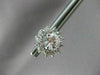 ESTATE .67CT ROUND DIAMOND 14KT WHITE GOLD 3D STAR FLOWER STUD EARRINGS 22224