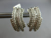 LARGE 2.25CT DIAMOND 18KT WHITE GOLD ROUND & BAGUETTE MULTI ROW HANGING EARRINGS