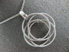 ESTATE LARGE .40CT DIAMOND 18KT WHITE GOLD CIRCULAR FLOWER ETOILE MESH PENDANT