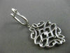 ESTATE 1.36CT DIAMOND 18KT WHITE GOLD 3D HEART INFINITY HUGGIE HANGING EARRINGS