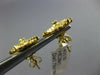 ESTATE LARGE .79CT DIAMOND 18KT YELLOW GOLD 3D FLOWER SNOWFLAKE STUD EARRINGS