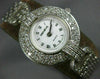 LARGE GENEVE 1.80CT DIAMOND 14KT WHITE GOLD ROUND ROMAN NUMERAL WATCH #2304