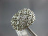 ESTATE LARGE .90CT DIAMOND 18KT WHITE GOLD OPEN FILIGREE ETOILE CRISS CROSS RING