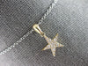 ESTATE .15CT DIAMOND 14KT YELLOW GOLD 3D CLASSIC STAR LOVE FLOATING PENDANT
