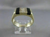 ESTATE .08CTW DIAMOND BLACK ONYX 14KT YELLOW GOLD STRIPE MENS RING F/G VS #20702