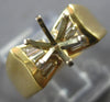 ESTATE .40CT DIAMOND 14K YELLOW GOLD ROUND & BAGUETTE SEMI MOUNT ENGAGEMENT RING