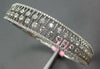 ESTATE WIDE 3.35CT DIAMOND 18KT WHITE GOLD 3D MULTI ROW FILIGREE BANGLE BRACELET