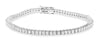 ESTATE LARGE 4.03CT DIAMOND 14K WHITE GOLD PRINCESS CUT CLASSIC TENNIS BRACELET