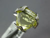 7.86CT DIAMOND & AAA LEMON QUARTZ 14K WHITE GOLD 3D TRILLION BUTTERFLY LOVE RING