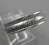 ESTATE WIDE 14KT WHITE GOLD TRIPLE ROPE WEDDING ANNIVERSARY RING 6mm #23159