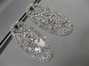 ESTATE LARGE .78CT DIAMOND 14KT WHITE GOLD ELONGATED OVAL WAVE CLIP ON EARRINGS