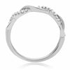 ESTATE 0.13CT DIAMOND 14KT WHITE GOLD 3D CLASSIC INFINITY ROPE LOVE RING