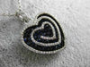 LARGE 1.69CT DIAMOND & AAA SAPPHIRE 18KT WHITE & BLACK GOLD MULTI HEART PENDANT