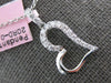 ESTATE .24CT DIAMOND 14KT WHITE GOLD CLASSIC ROUND OPEN HEART FLOATING PENDANT