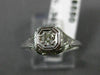 ANTIQUE .20CT OLD MINE DIAMOND 14K WHITE GOLD 3D FILIGREE ENGAGEMENT RING 10181