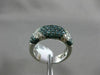 ESTATE 2.75CT WHITE & BLUE DIAMOND 14KT WHITE GOLD 3D MULTI ROW ANNIVERSARY RING