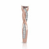 .57CT WHITE & PINK DIAMOND 18KT WHITE & ROSE GOLD 3D CRISS CROSS ENGAGEMENT RING