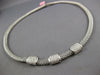 .75CT DIAMOND 14KT WHITE GOLD 3D SQUARE BY THE YARD MESH ITALIAN FUN NECKLACE