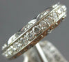 ESTATE 1.05CT DIAMOND 18KT WHITE GOLD FILIGREE ETERNITY WEDDING ANNIVERSARY RING
