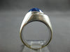 4.6CT DIAMOND & AAA STAR SAPPHIRE 14KT WHITE GOLD MATTE & SHINY MENS RING #27687