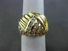 ESTATE LARGE 1.23CT ROUND DIAMOND 18KT YELLOW GOLD PYRAMID COCKTAIL RING #6349