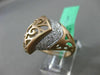 ESTATE LARGE .29CT DIAMOND 18K WHITE & ROSE GOLD HANDCRAFTED FILIGREE MATTE RING