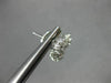 ESTATE LARGE .72CT DIAMOND 14K WHITE GOLD FLOWER CLUSTER CLIP ON EARRINGS #11499