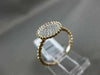 ESTATE .23CT ROUND DIAMOND 14KT ROSE GOLD 3D BEAD CIRCLE MILGRAIN PAVE ROPE RING