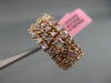 ESTATE WIDE 5.32CT WHITE & FANCY PINK DIAMOND 18KT ROSE GOLD 3D MULTI SHAPE RING