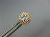 ESTATE .68CT DIAMOND 18KT WHITE GOLD CLUSTER SQUARE HALO CLASSIC STUD EARRINGS