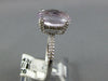 3.84CT DIAMOND & AAA LIGHT AMETHYST 14KT WHITE GOLD OVAL & ROUND FRIENDSHIP RING