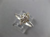 ESTATE .30CT DIAMOND 14KT WHITE GOLD 3D CLUSTER SNOWFLAKE FLOWER FUN RING #27322