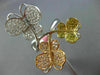 LARGE .91CT WHITE PINK & FANCY YELLOW DIAMOND 18KT TRI COLOR GOLD BUTTERFLY RING