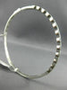 ESTATE 1.96CT DIAMOND & AAA RUBY 18K WHITE GOLD 3D SEMI ETERNITY BANGLE BRACELET