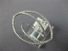 ESTATE LARGE .48CT DIAMOND 18KT WHITE GOLD 3D SIDEWAYS LEAF CRISS CROSS FUN RING