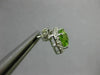 ESTATE 2.29CT DIAMOND & AAA PERIDOT 14KT WHITE GOLD 3D SQUARE HALO STUD EARRINGS