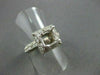 ESTATE .80CT DIAMOND 14K WHITE GOLD SQUARE HALO SEMI MOUNT ENGAGEMENT RING #1036