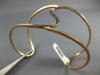 LARGE .95CT WHITE & CHOCOLATE FANCY DIAMOND 14K YELLOW GOLD WAVE BANGLE BRACELET