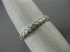 ANTIQUE .72CT ROUND OLD MINE DIAMOND 18KT WHITE GOLD SQUARE ETERNITY RING #11514