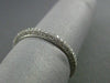 ESTATE WIDE .44CT DIAMOND 18K WHITE GOLD 3 ROW 3D CLASSIC ETERNITY MILGRAIN RING