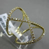 ESTATE LARGE .58CT ROUND DIAMOND 18KT YELLOW GOLD 3D OPEN X DESIGN FUN LOVE RING