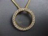 LARGE .51CT DIAMOND 18KT WHITE GOLD CLASSIC CIRCLE OF LIFE LOVE FLOATING PENDANT